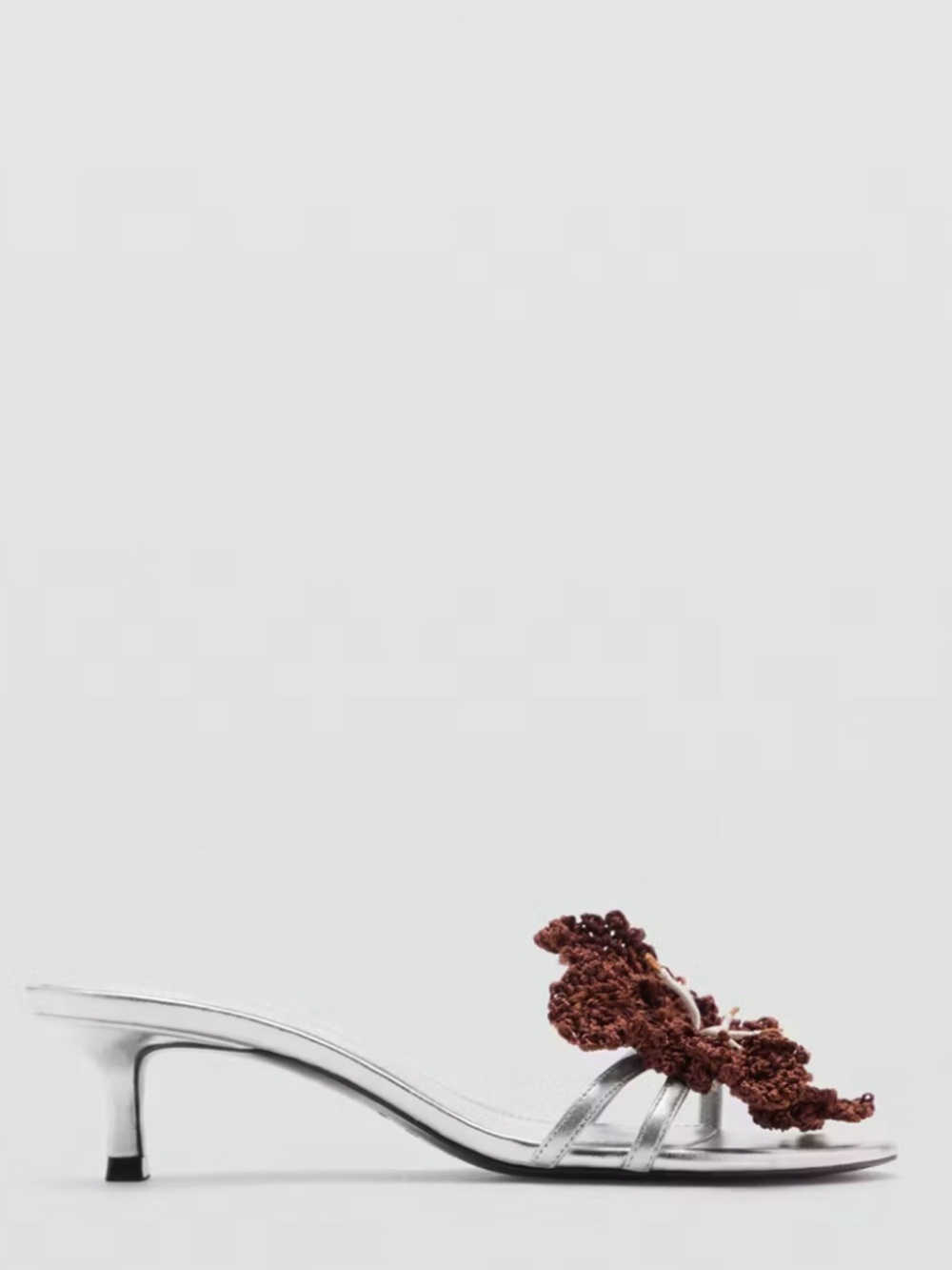 Siedrés x Mango Slide Heels with Crochet Flower - Picture 2 of 4